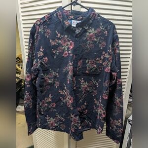 Old Navy corduroy floral shirt XL